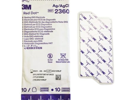 Monitoring Electrode, Conductive Adhesive, 2cm x 2cm, Tab Style, 10 card Hot on Sale