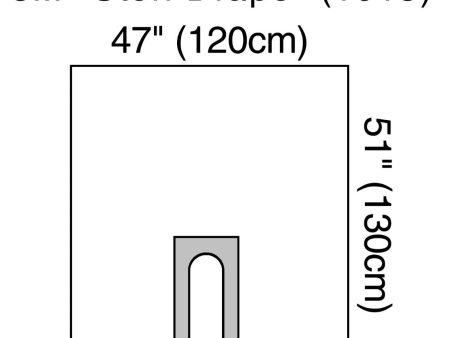 U-Drape, 47  x 51 , Non-Sterile, Clear Plastic, U-Slot Aperture with Adhesive, 100 cs For Discount