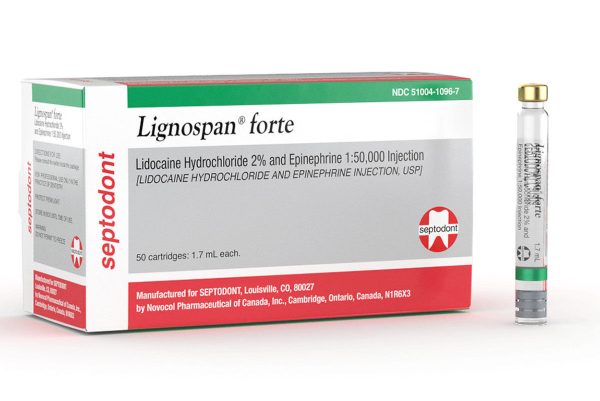 Septodont Lignospan Forte, Lidocaine HCI 2% & Epi 1:50,000, 1.7mL (Rx), 50 cartridges bx Cheap