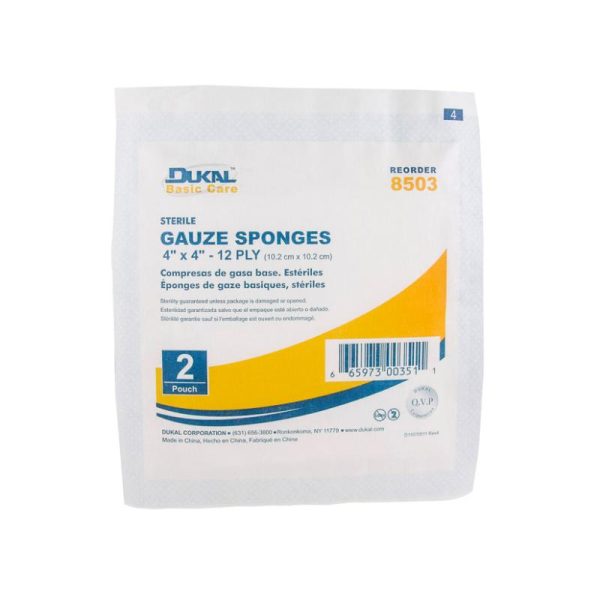 Sterile Basic Care Gauze Sponge 4  x 4  12-Ply For Cheap