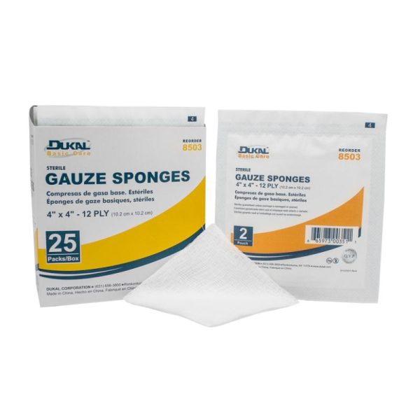 Sterile Basic Care Gauze Sponge 4  x 4  12-Ply For Cheap