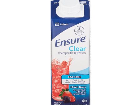 Oral Supplement Ensure Clear Therapeutic Nutrition Mixed Berry Flavor Liquid Supply