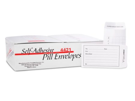 Self Seal Printed Pill Envelope 3.5  x 2.25  Supply