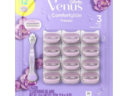 Gillette Venus ComfortGlide Freesia Scented Women s Razor with 12 ct. Refill Discount