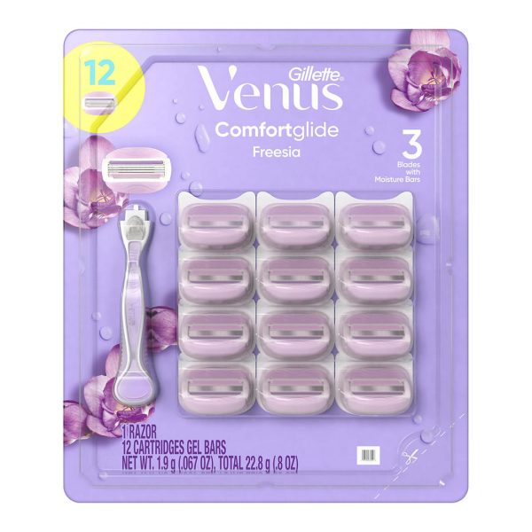 Gillette Venus ComfortGlide Freesia Scented Women s Razor with 12 ct. Refill Discount