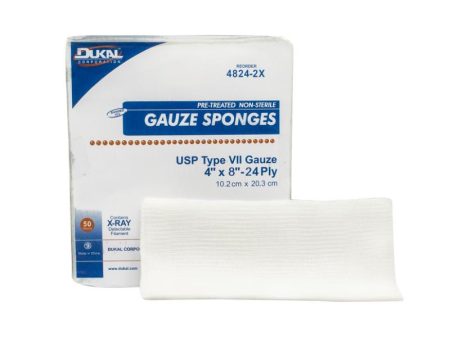 Non-Sterile X-Ray Detectable Type VII  Gauze Sponges 8  X 4  24-Ply Online now