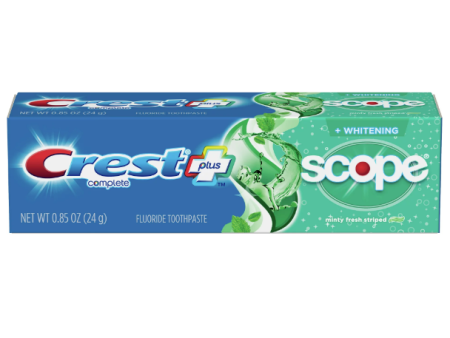 Crest Complete Toothpaste, Whitening with Scope, .85 Oz, 36 cs Hot on Sale