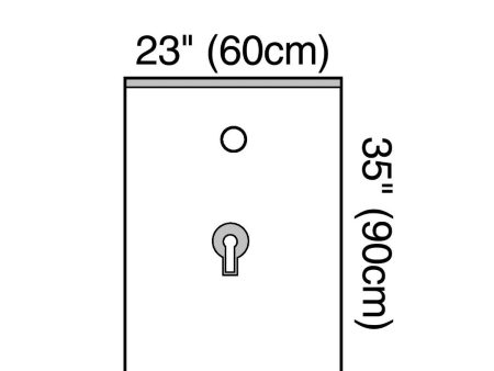 Urology Drape, 23  x 95 , Adhesive Strip, 2  Circle Aperture, Finger Cot with Adhesive For Discount