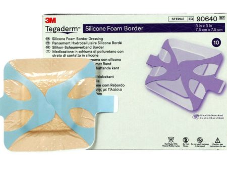 Foam Border Dressing, 3  x 3  Supply