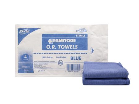 O.R. Towel Dukal 17 W X 26 L Inch Blue Sterile Fashion