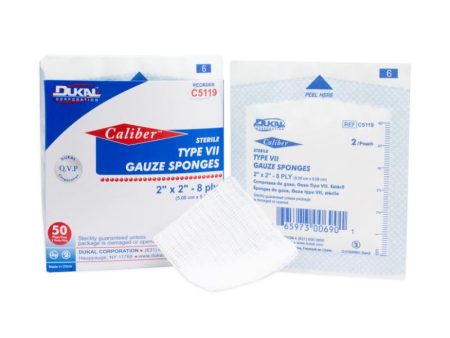 Sterile Type VII Gauze Sponges 2  x 2  8-Ply For Sale