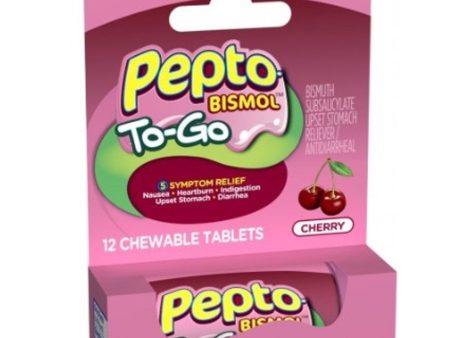 Pepto Bismol, To Go, Cherry Chew, 12 pk, 24 pk cs Online Hot Sale