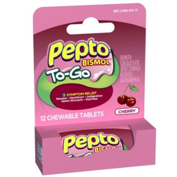 Pepto Bismol, To Go, Cherry Chew, 12 pk, 24 pk cs Online Hot Sale