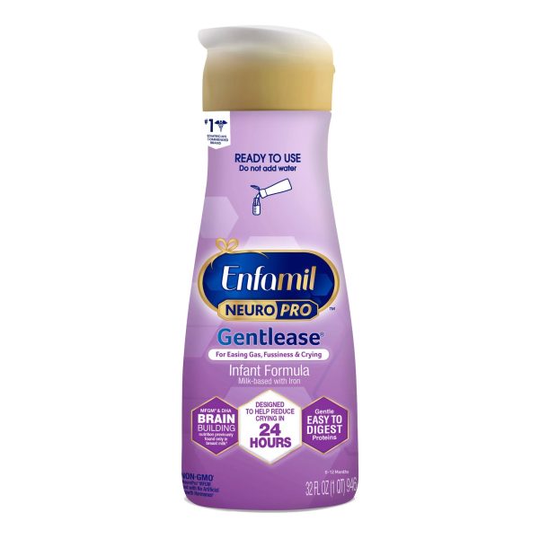 Infant Formula Enfamil NeuroPro Gentlease Bottle Liquid Milk-Based Crying   Spitup For Sale