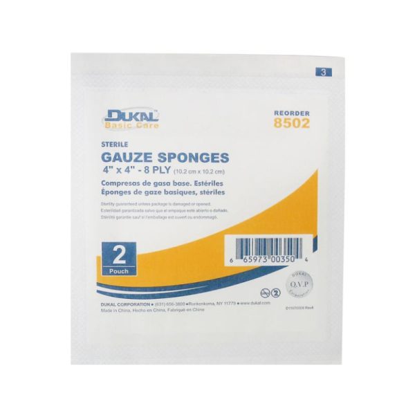 Sterile Basic Care Gauze Sponge 4  x 4  8-Ply For Discount