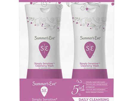 Summers Eve Simply Sensitive Feminine Cleansing Wash, 2 pk. 15 fl. oz. For Discount