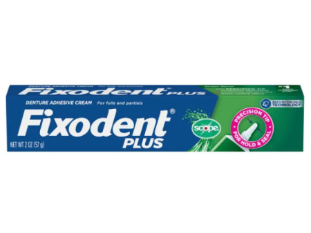 Fixodent Plus Scope Denture Adhesive, 2.0 oz tube, 24 cs Cheap