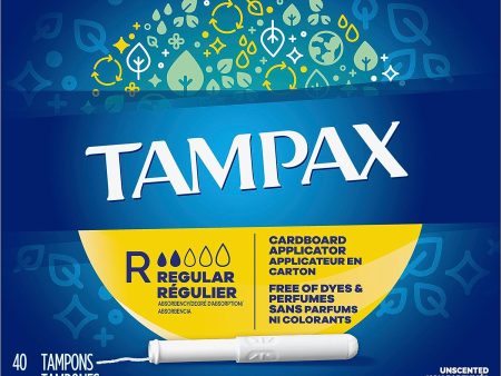 Tampax Regular Tampons, 40 bx, 12 bx cs (72 cs plt) Hot on Sale