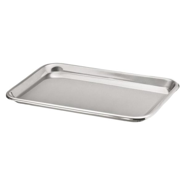 Stainless Steel Instrument Tray Flat 13-5 8  x 9-3 4  x 5 8  Discount