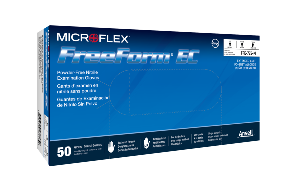 Ansell Microflex Freeform Ec Powder Free Extended Cuff Nitrile Exam Gloves For Discount