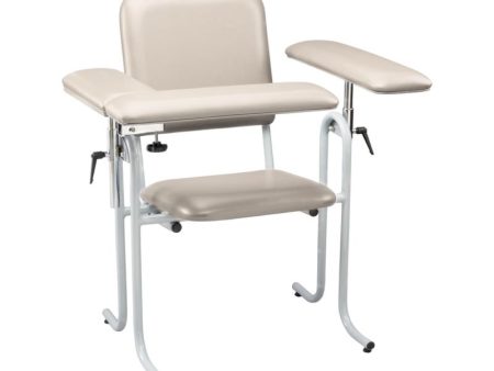 Blood Draw Chair, Upholstered, with Flip Arm, Oatmeal Cheap