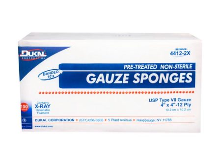 Non-Sterile X-Ray Detectable Type VII  Gauze Sponges 4  x 4  12-Ply Online now