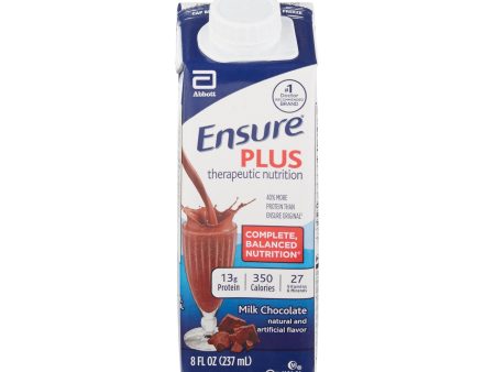 Oral Supplement Ensure Plus Therapeutic Nutrition Milk Chocolate Flavor Liquid Sale