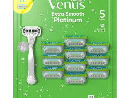 Gillette Venus Platinum Extra Smooth Women s Razor with 11 Refills Supply