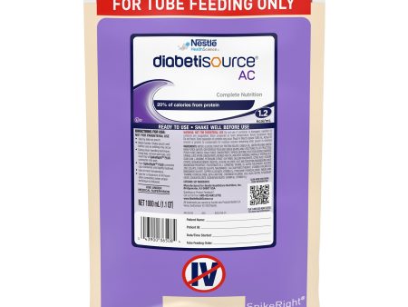 Tube Feeding Formula Diabetisource AC Unflavored Liquid 1000 mL For Sale