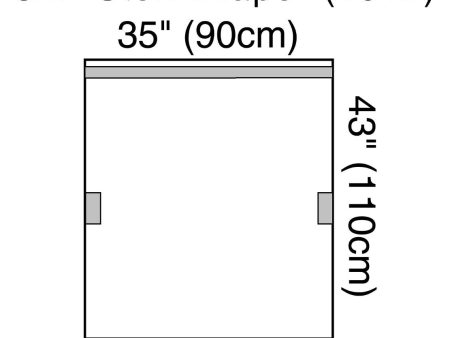 Fluoroscope Drape, 35  x 43 , Transparent, 2 Adhesive Strips & 2 Adhesive Patches Hot on Sale