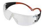 Wraparound Safety Glasses, Black Frame Orange Tips Clear Lens, Universal Size, 12 bx Online Hot Sale