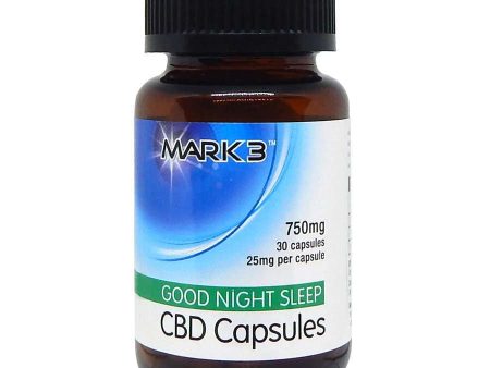 MARK3 Good Night Sleep - Full Spectrum CBD Capsules 750mg (30 bottle) 25mg per Capsule Supply