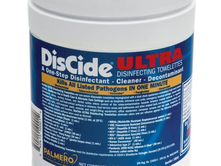 DisCide Ultra Towelettes, 10 ½” x 10”, 60ct can For Discount