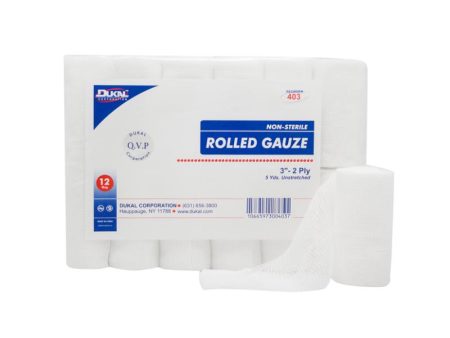 Non-Sterile Rolled Gauze 3  x 5 yd 2-Ply For Discount