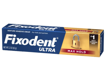 Fixodent Ultra Max Hold Denture Adhesive, 2.2 Oz Tube, 24 cs Sale