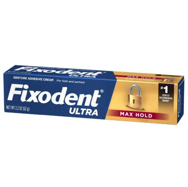 Fixodent Ultra Max Hold Denture Adhesive, 2.2 Oz Tube, 24 cs Sale