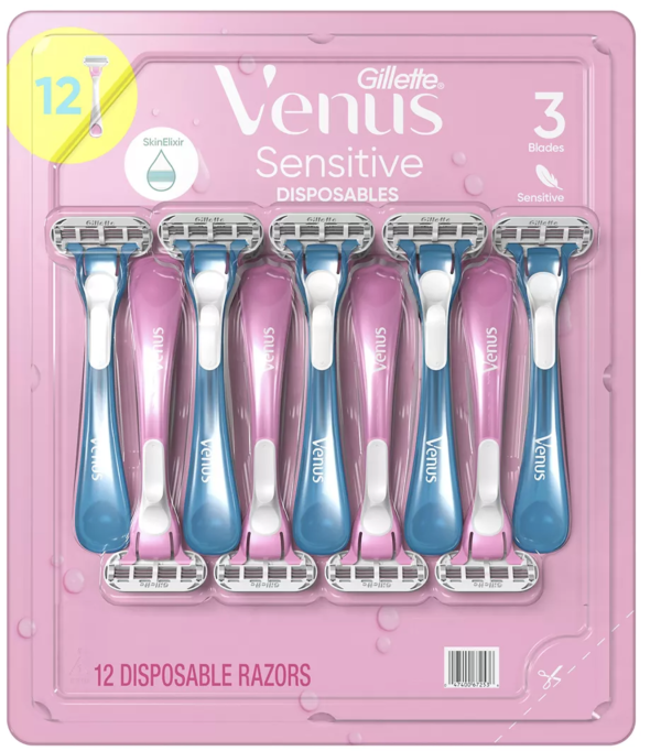 Gillette Venus Sensitive Plus Women s Disposable Razors, 12 pk. For Sale