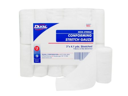 Non-Sterile Conforming Stretch Gauze 3  x 4.1 yd Online Hot Sale