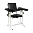 Blood Draw Chair, Tall, Upholstered, with Flip Arm, Black Discount