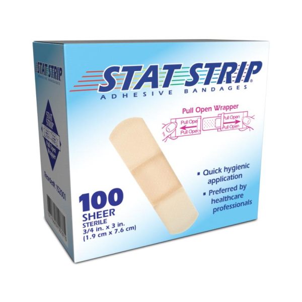 Sheer Stat Strip® Adhesive Bandages 3 4 x 3 Discount