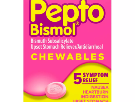 Pepto-Bismol 5 Symptom Digestive Relief Chewable Tablets 48ct Hot on Sale