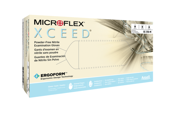 Ansell Microflex Xceed Powder-Free Nitrile Exam Gloves (Box of 230 Gloves) Online Hot Sale