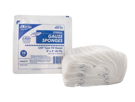 Sterile X-Ray Detectable Type VII  Gauze Sponges 8  X 4  24-Ply Cheap