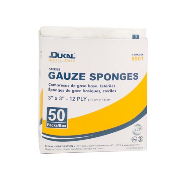 Sterile Basic Care Gauze Sponge 3  x 3  12-Ply For Cheap