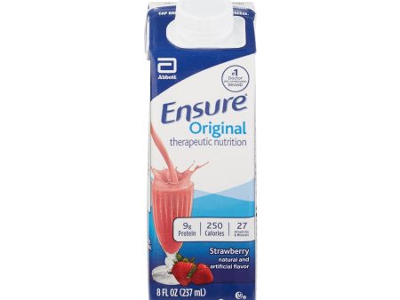 Oral Supplement Ensure Original Therapeutic Nutrition Shake Strawberry Flavor Liquid Online Hot Sale