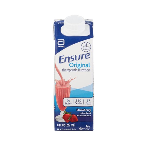 Oral Supplement Ensure Original Therapeutic Nutrition Shake Strawberry Flavor Liquid Online Hot Sale