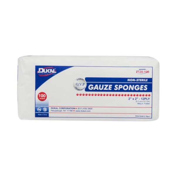 Non-Sterile Gauze Sponges 2  x 2  12-Ply Supply