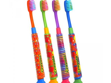 GUM Crayola Deep Clean Toothbrush, Kids, Manual, Assorted Colors For Cheap