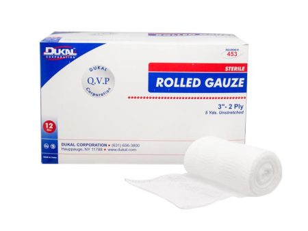 Sterile Rolled Gauze 3  x 5 yd 2-Ply For Cheap