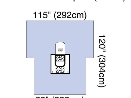 Arthroscopy Sheet, Fluid Collection Pouch, 89  x 120 , 2 Exit Ports, Tube & Cord Organizer, 3M Biocade Fabric Supply